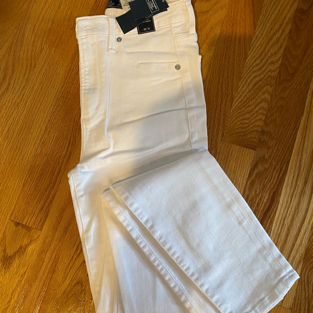 Abercrombie and Fitch white skinny jeans